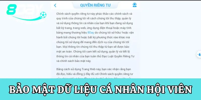 Bảo mật dữ liệu cá nhân hội viên