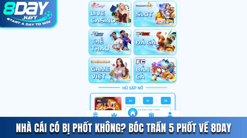 Nhà cái 8DAY có bị phốt không
