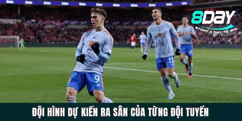 Đội hình dự kiến ra sân của từng đội tuyển
